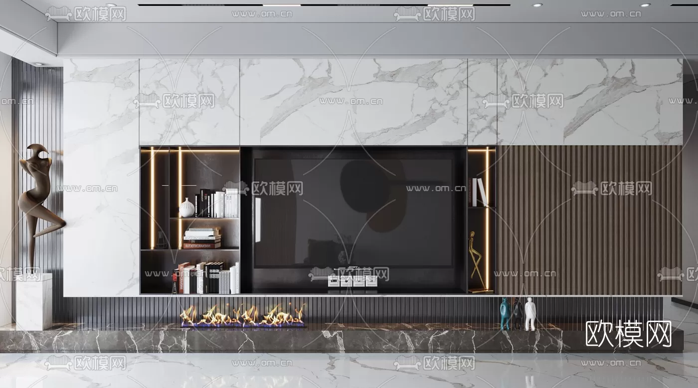 TV SHELF – 3D MODELS – DOWNLOAD – 002 – PRO