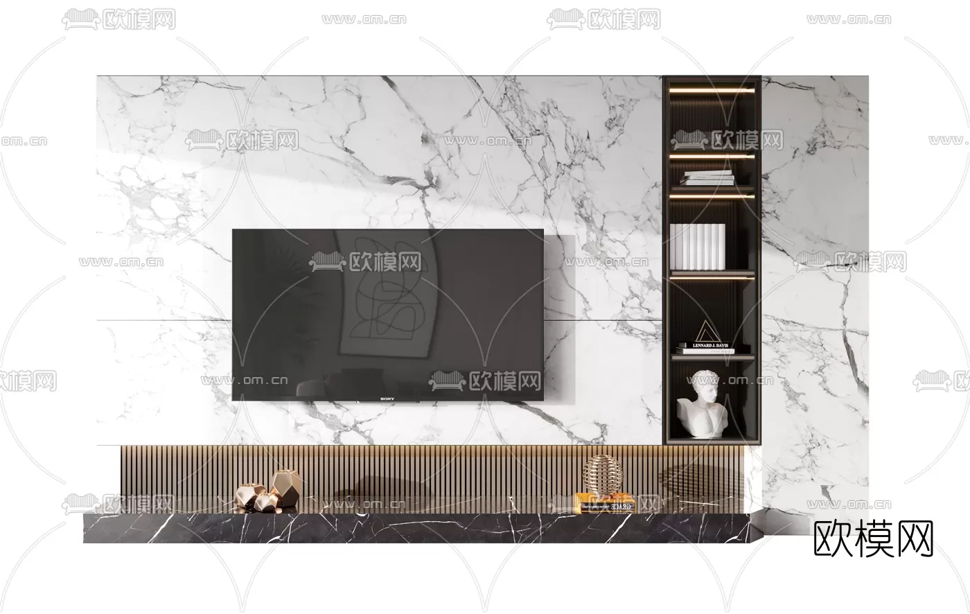 TV SHELF – 3D MODELS – DOWNLOAD – 003 – PRO