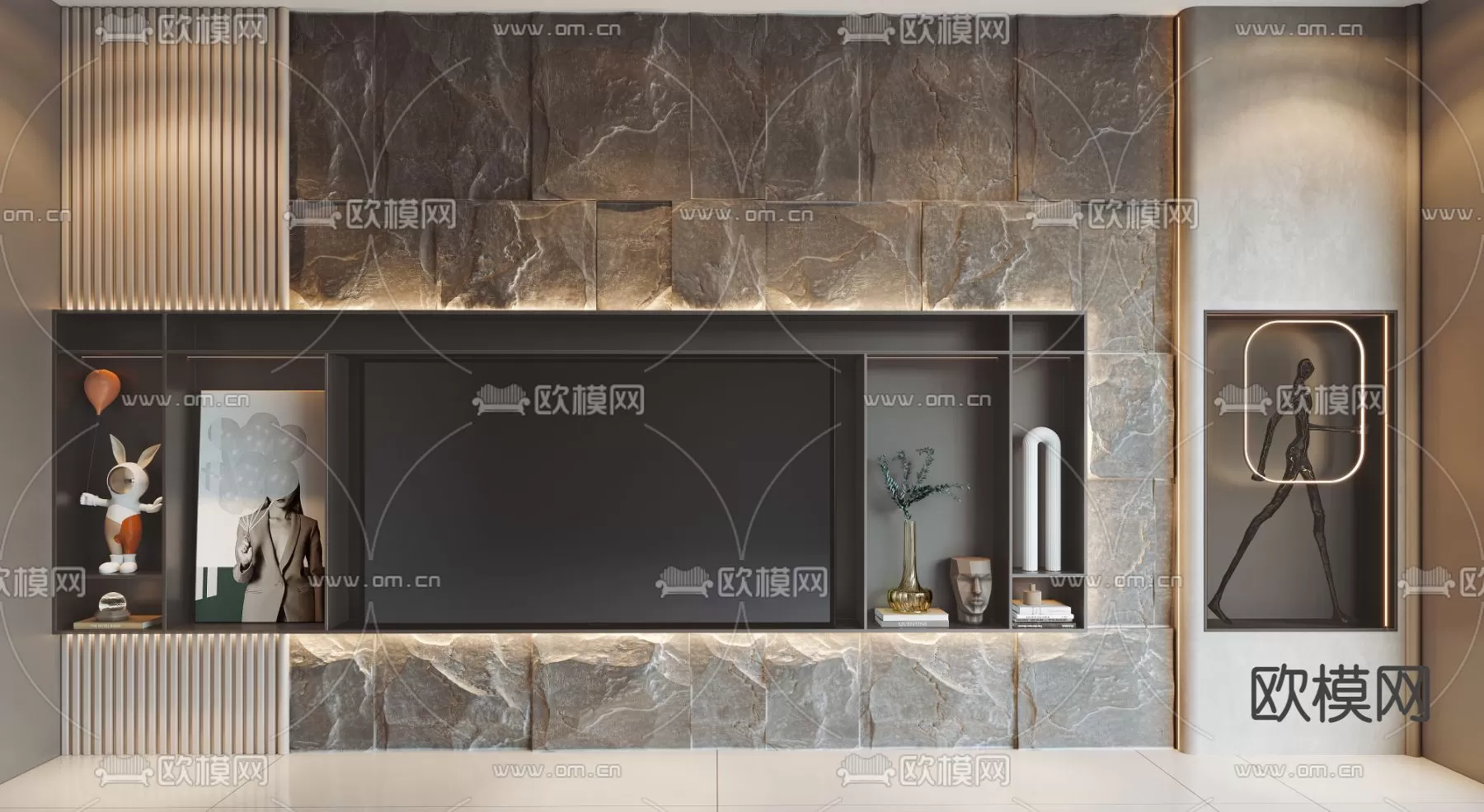 TV SHELF – 3D MODELS – DOWNLOAD – 030 – PRO