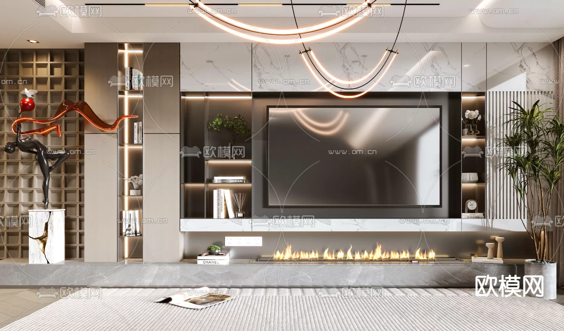 TV SHELF – 3D MODELS – DOWNLOAD – 032 – PRO