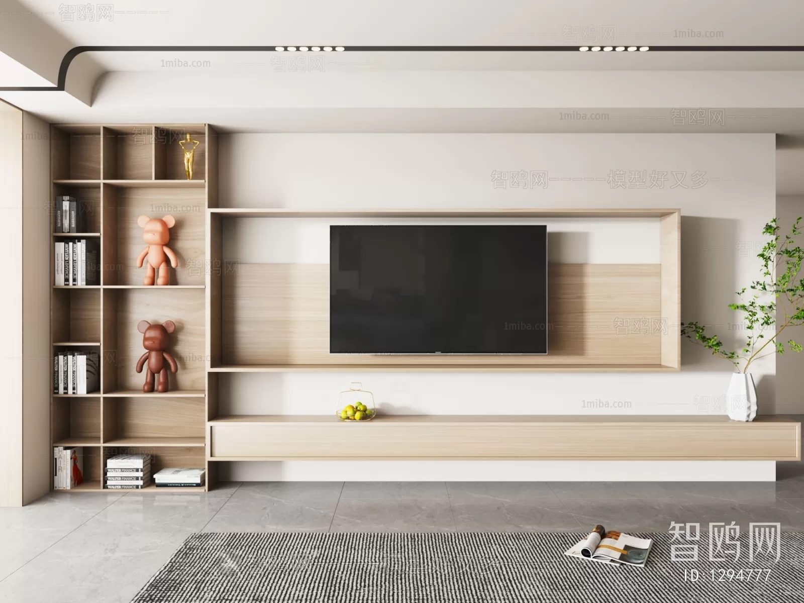 TV SHELF – 3D MODELS – DOWNLOAD – 074 – PRO