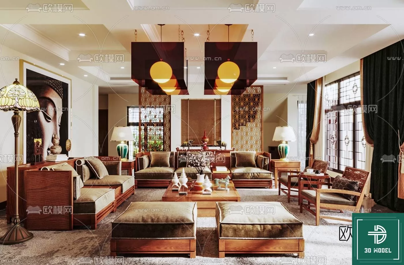 LIVING ROOM 3D SCENES – BLOCKS – 003 – PRO