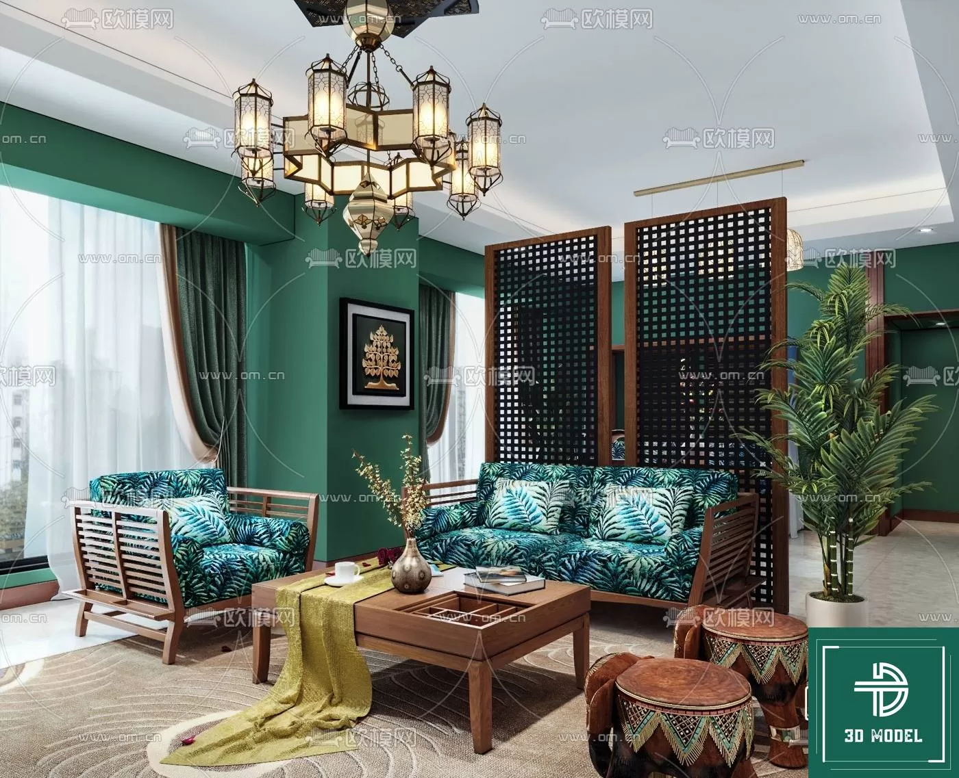 LIVING ROOM 3D SCENES – BLOCKS – 004 – PRO