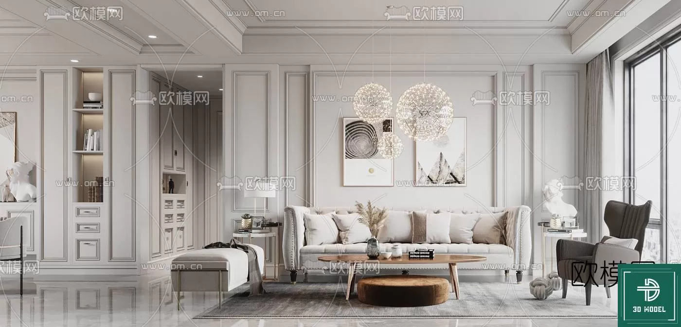 LIVING ROOM 3D SCENES – BLOCKS – 005 – PRO