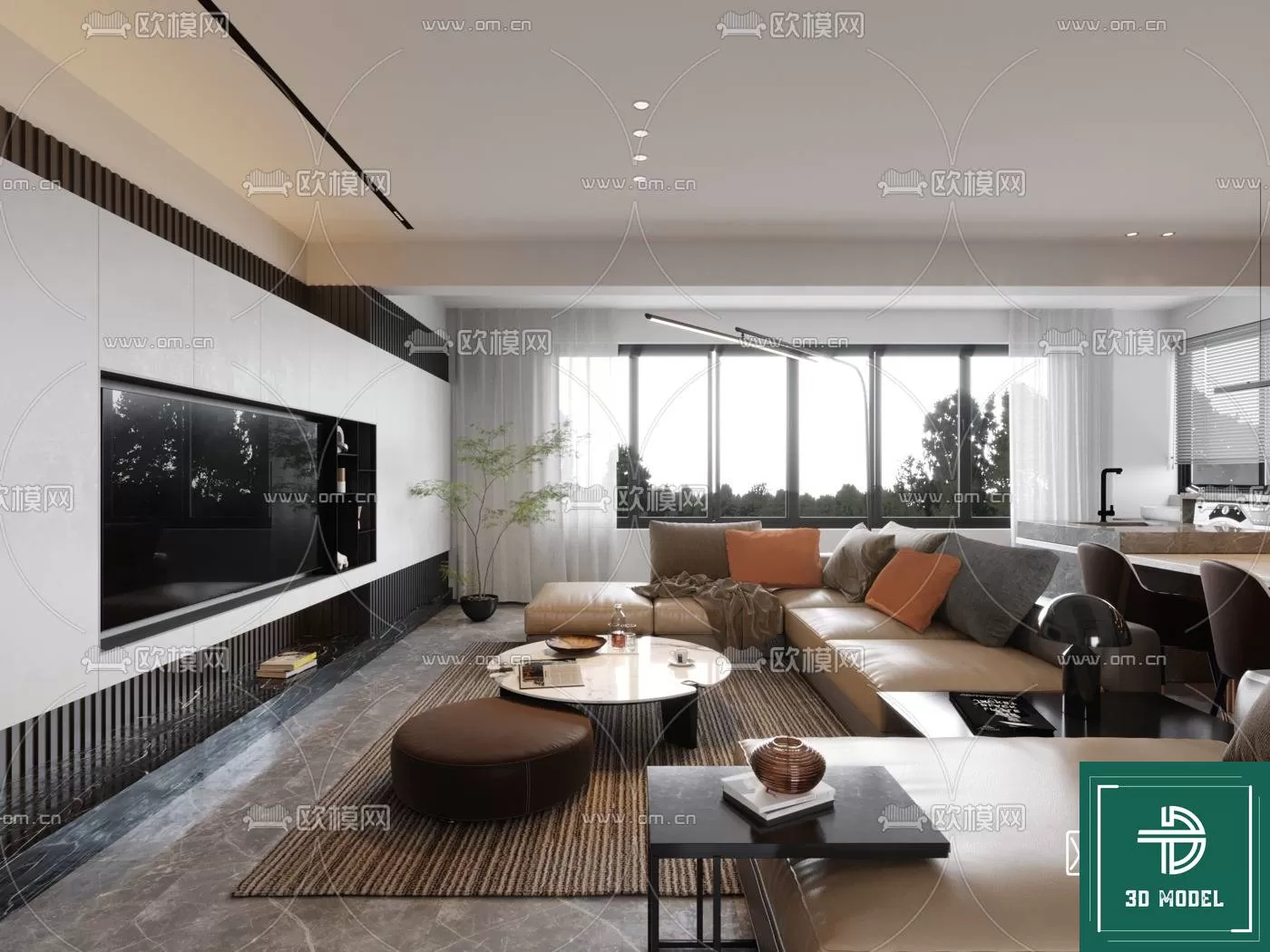 LIVING ROOM 3D SCENES – BLOCKS – 009 – PRO