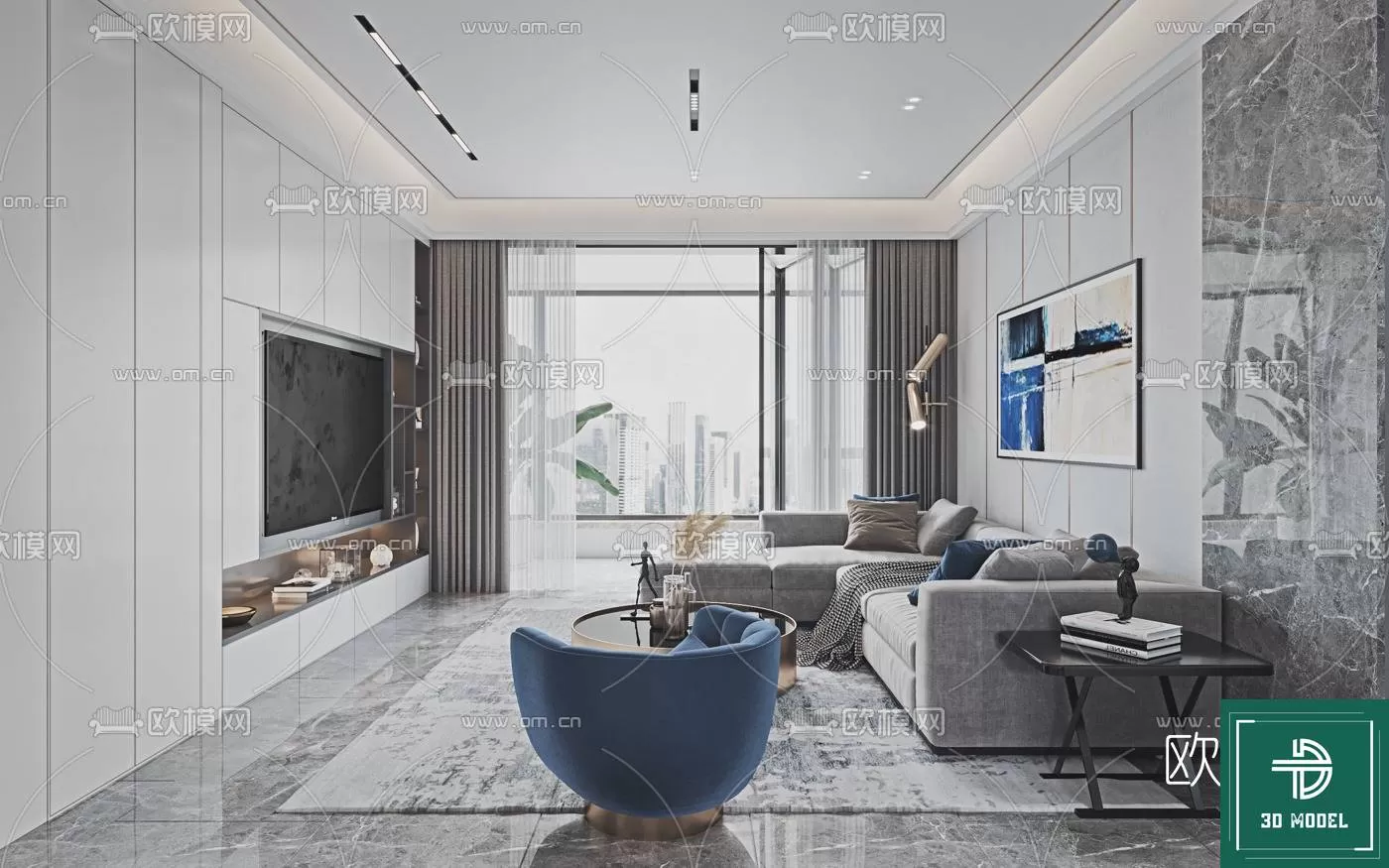 LIVING ROOM 3D SCENES – BLOCKS – 011 – PRO