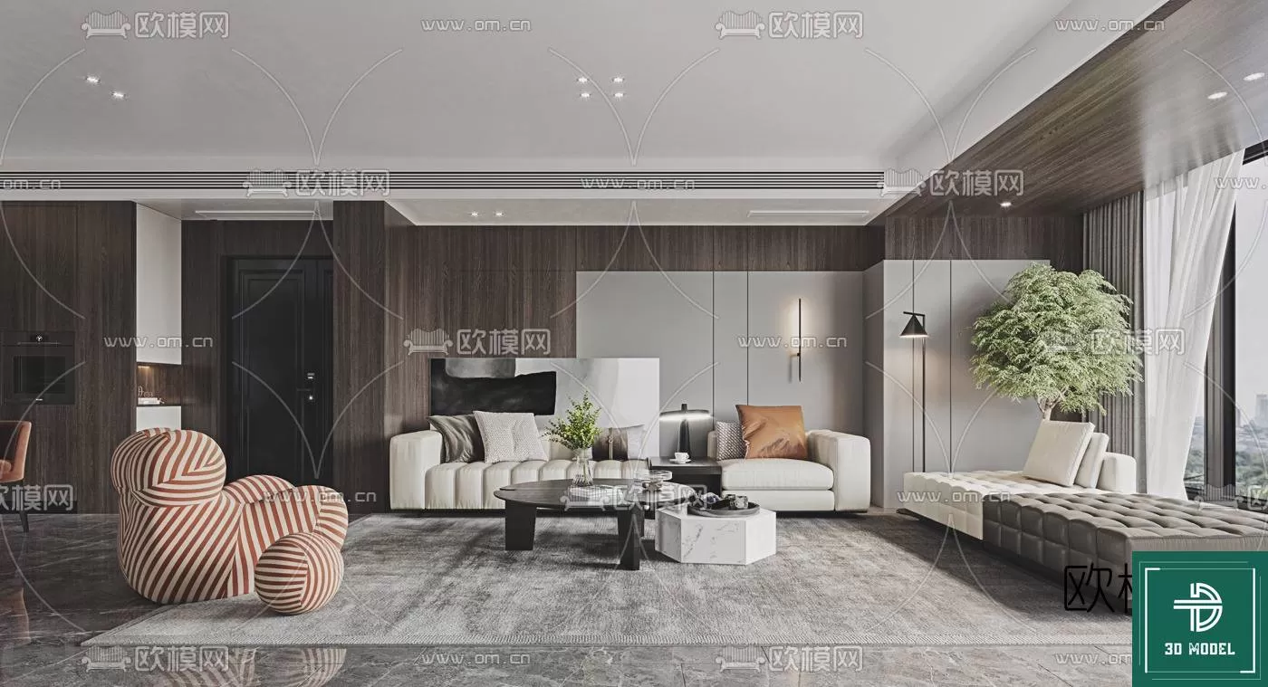 LIVING ROOM 3D SCENES – BLOCKS – 012 – PRO