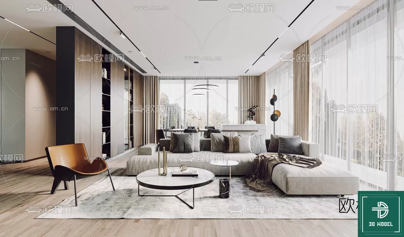 LIVING ROOM 3D SCENES – BLOCKS – 016 – PRO