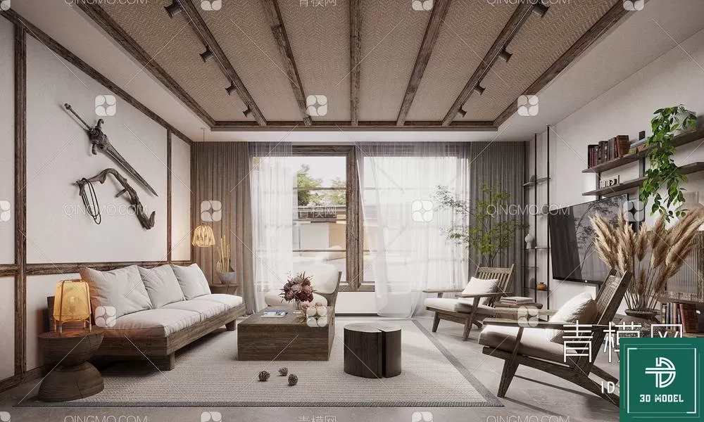 LIVING ROOM 3D SCENES – BLOCKS – 022 – PRO