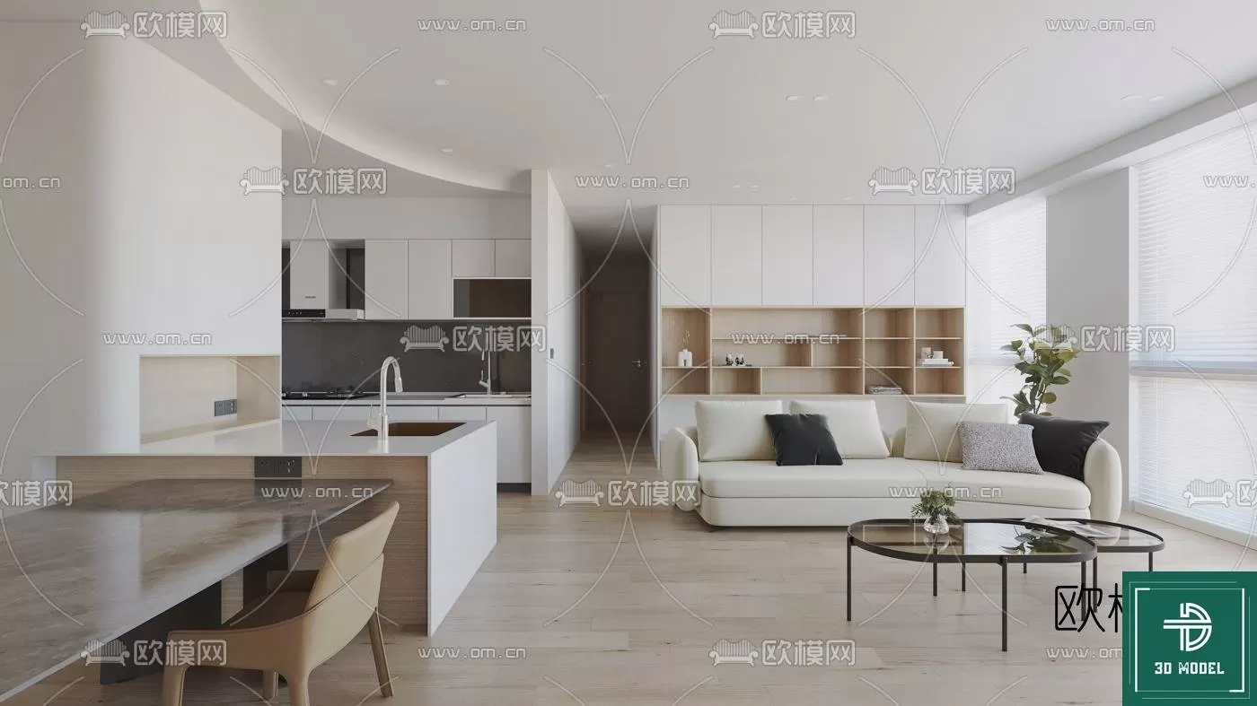 LIVING ROOM 3D SCENES – BLOCKS – 023 – PRO