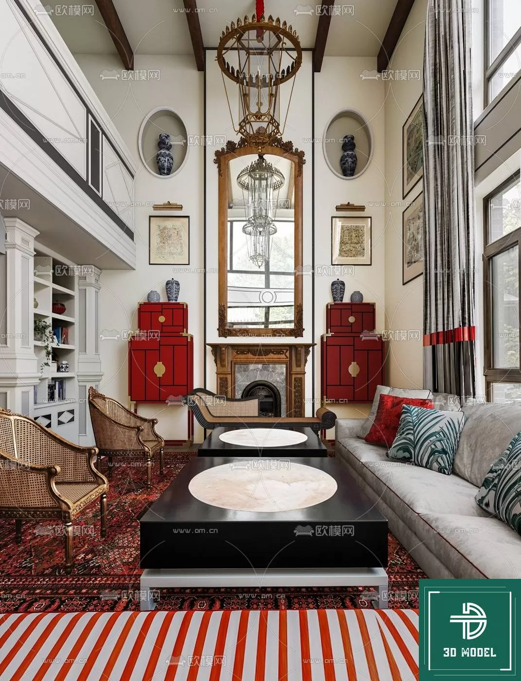 LIVING ROOM 3D SCENES – BLOCKS – 027 – PRO