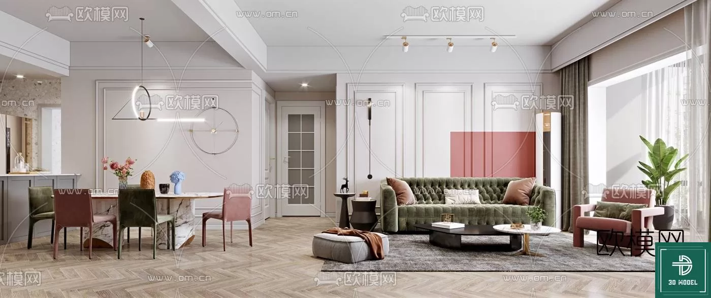 LIVING ROOM 3D SCENES – BLOCKS – 032 – PRO