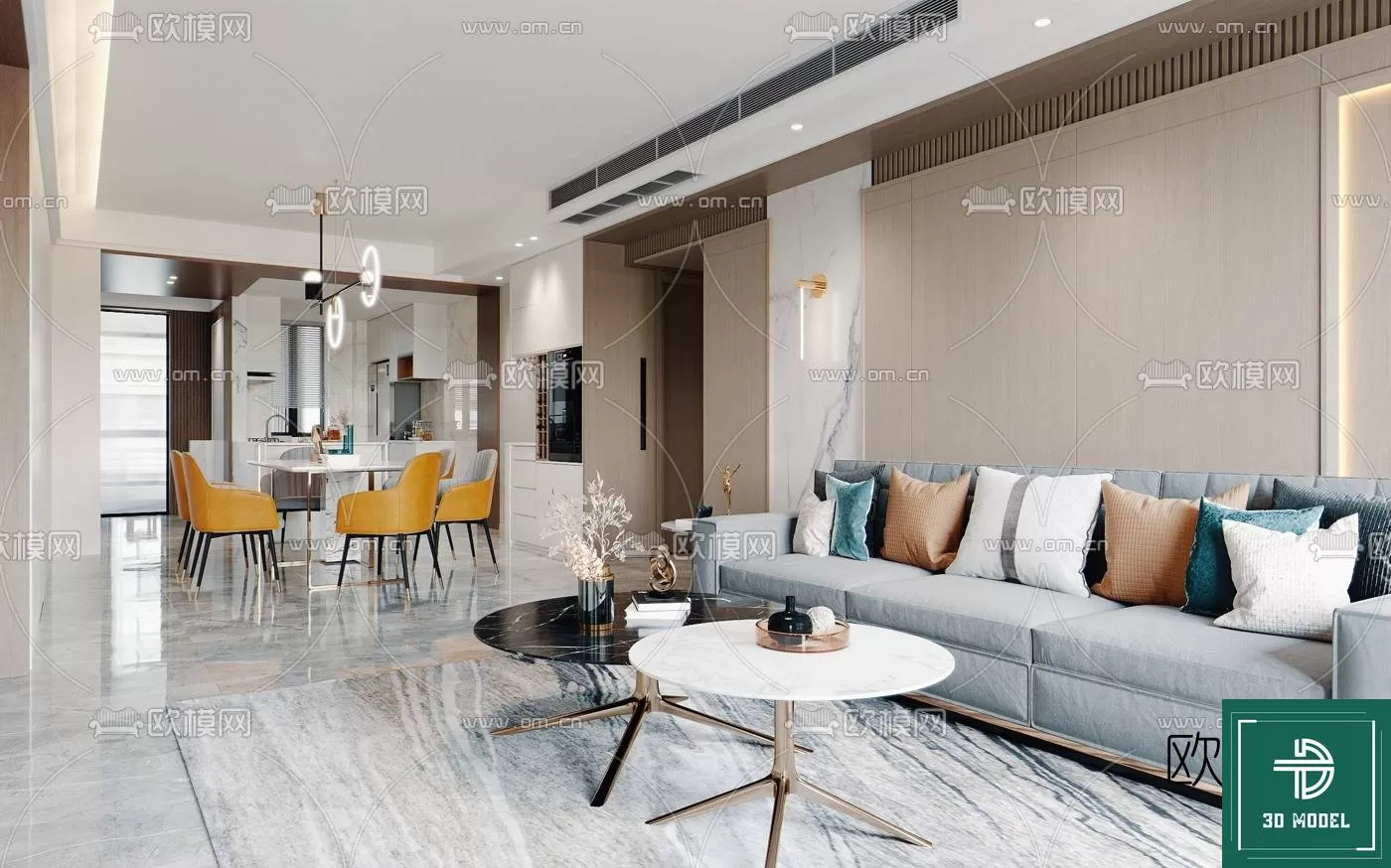 LIVING ROOM 3D SCENES – BLOCKS – 034 – PRO