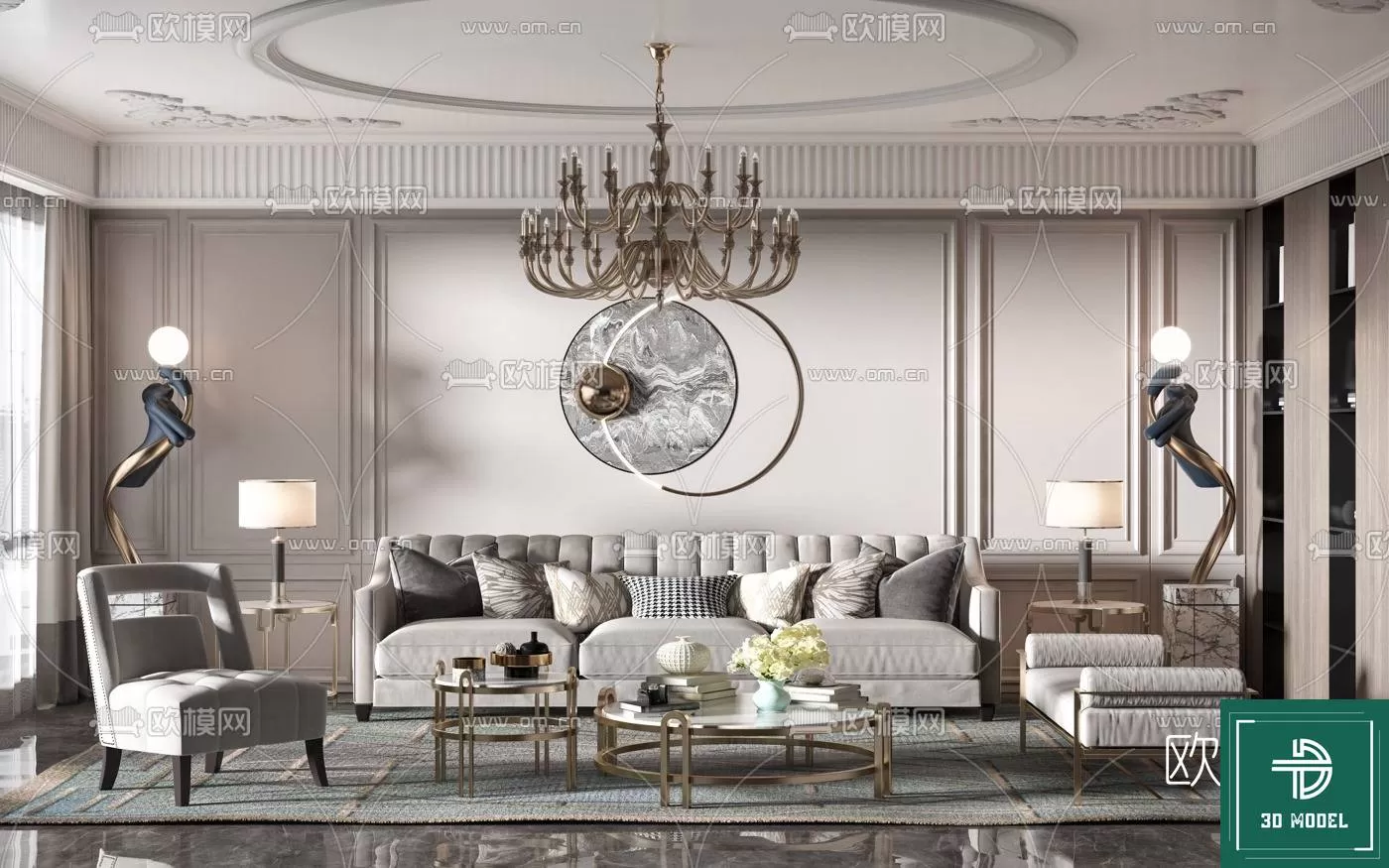 LIVING ROOM 3D SCENES – BLOCKS – 035 – PRO