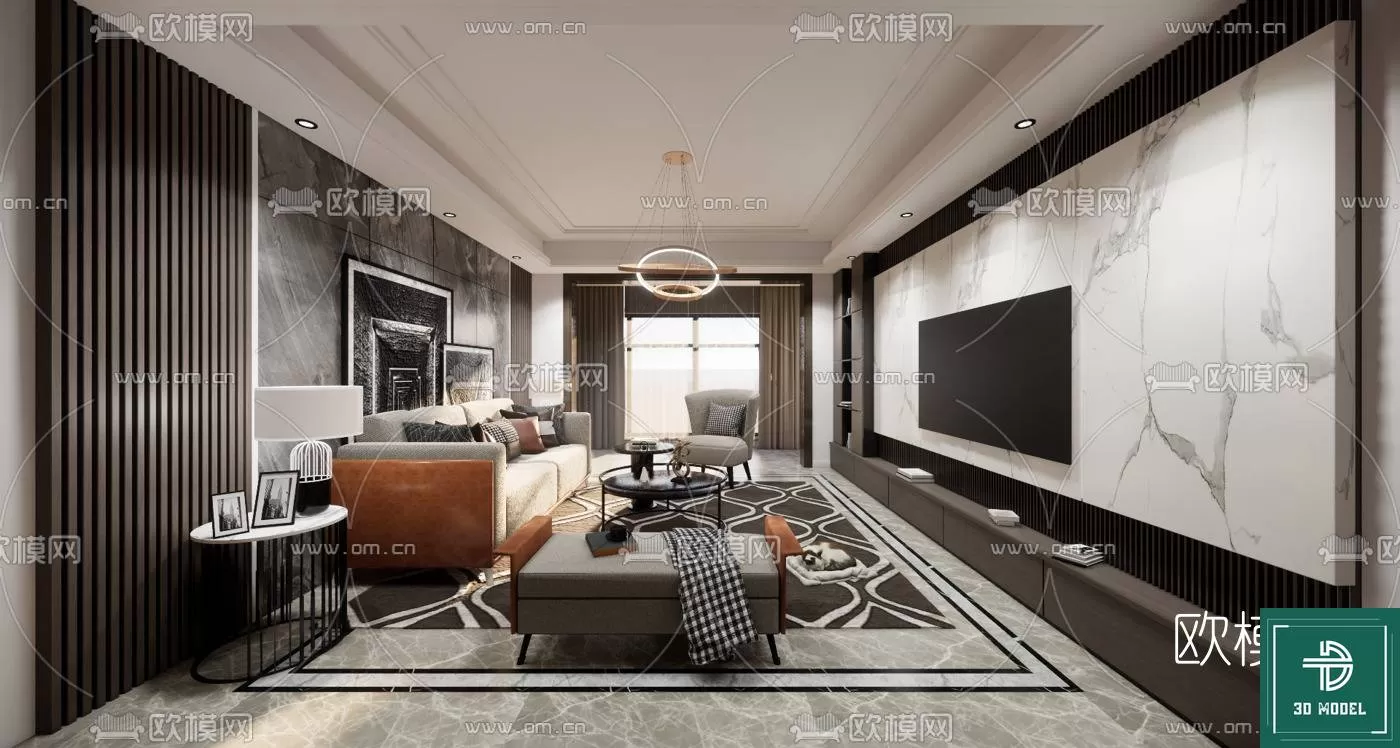 LIVING ROOM 3D SCENES – BLOCKS – 040 – PRO