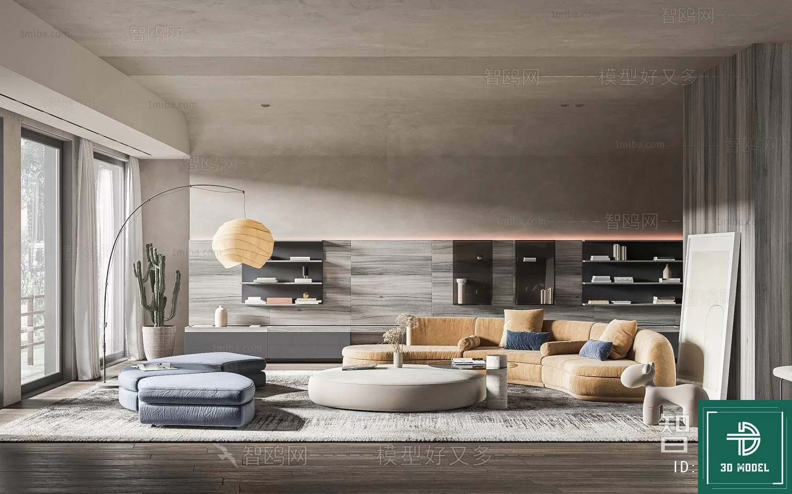 LIVING ROOM 3D SCENES – BLOCKS – 041 – PRO