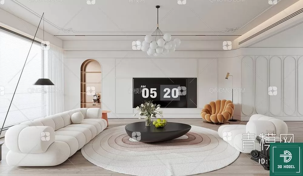 LIVING ROOM 3D SCENES – BLOCKS – 044 – PRO