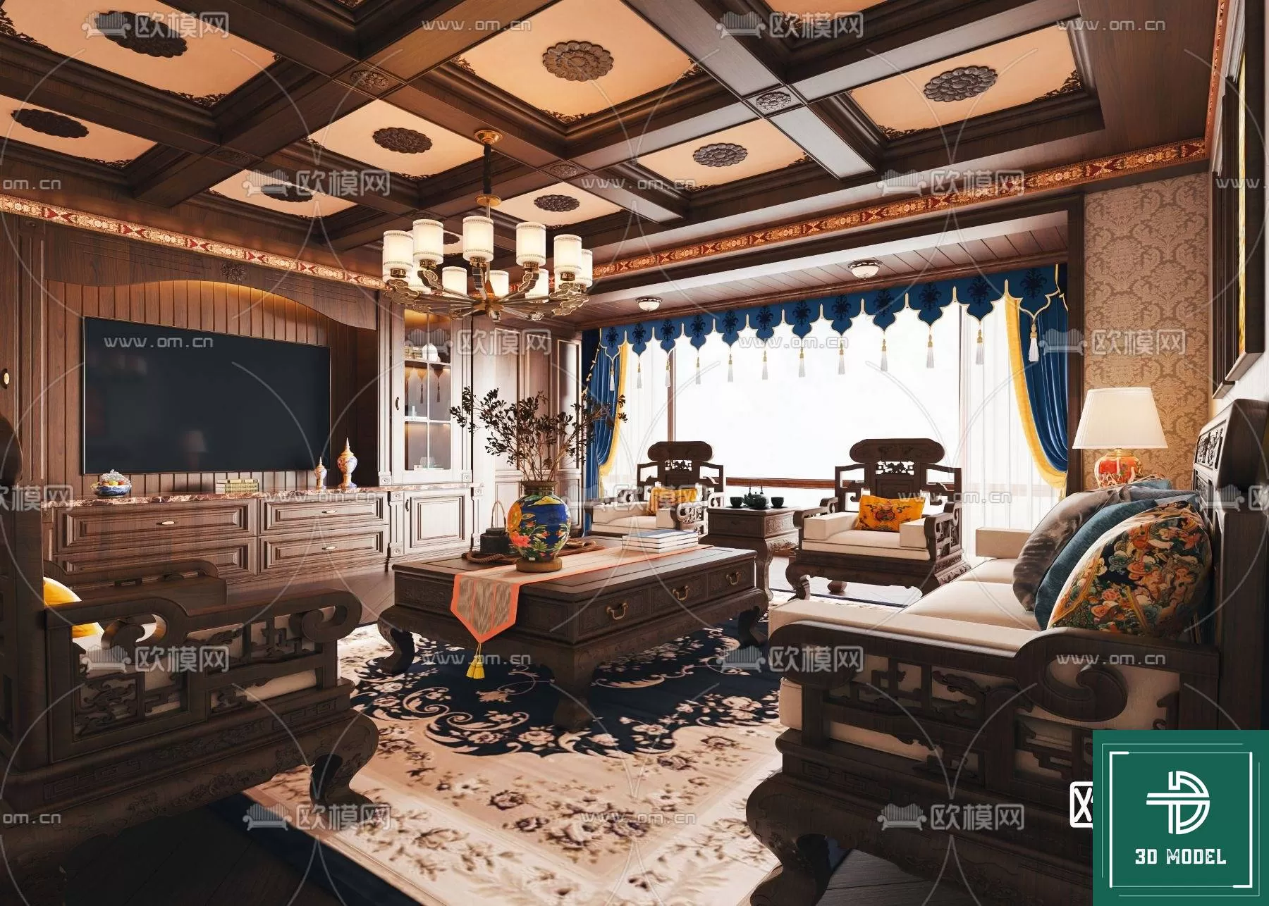 LIVING ROOM 3D SCENES – BLOCKS – 046 – PRO