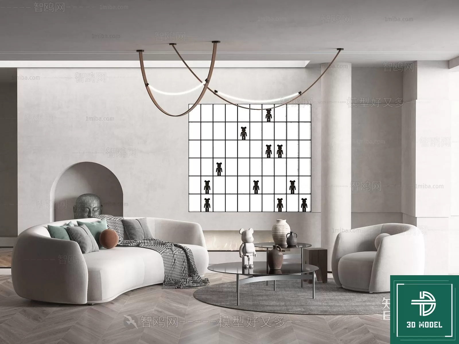 LIVING ROOM 3D SCENES – BLOCKS – 047 – PRO