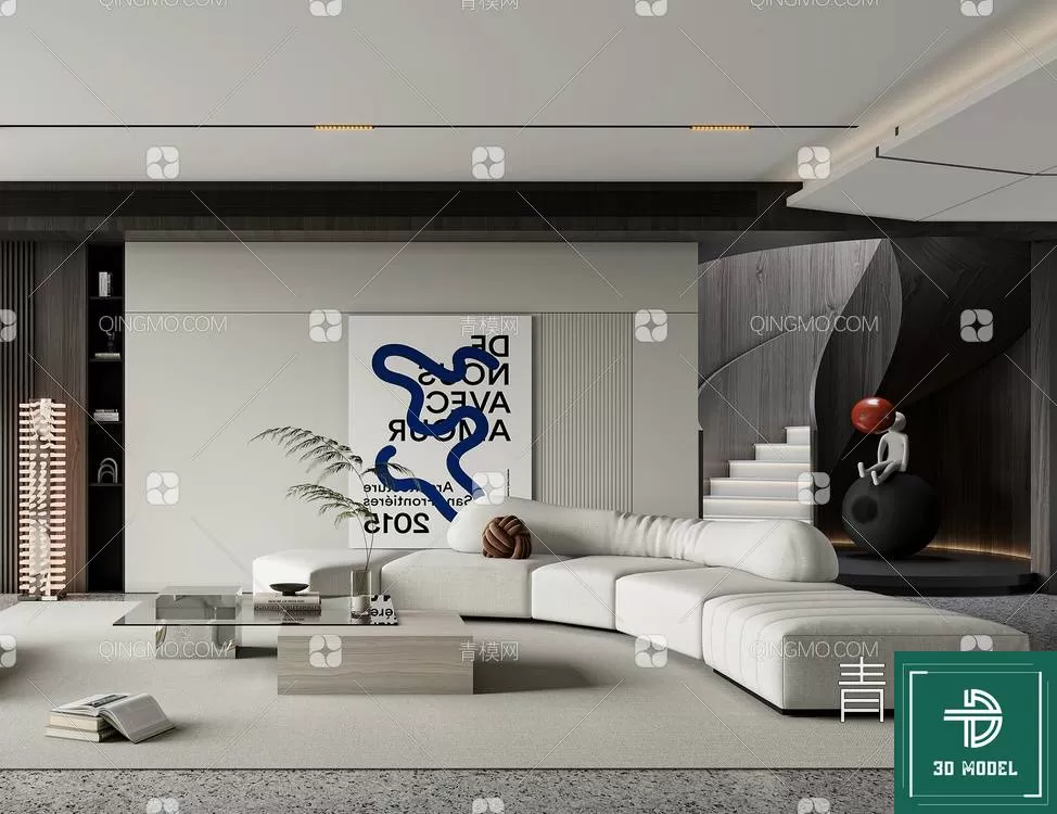 LIVING ROOM 3D SCENES – BLOCKS – 050 – PRO