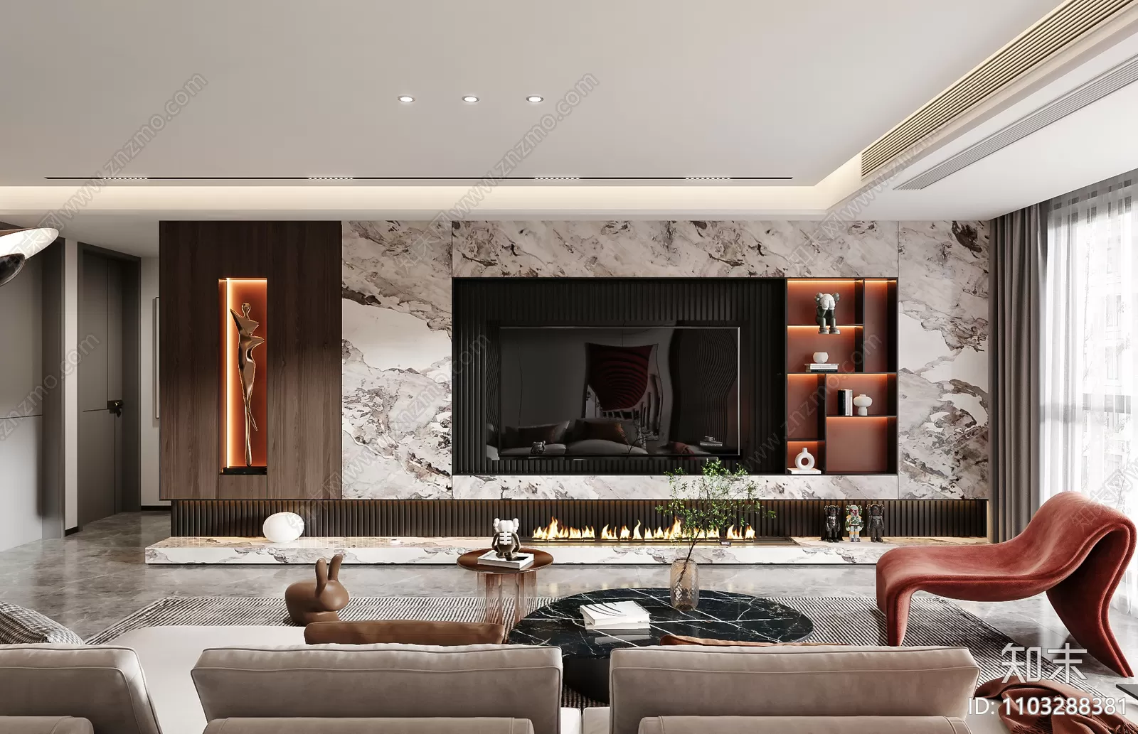 LIVING ROOM 3D SCENES – BLOCKS – 053 – PRO