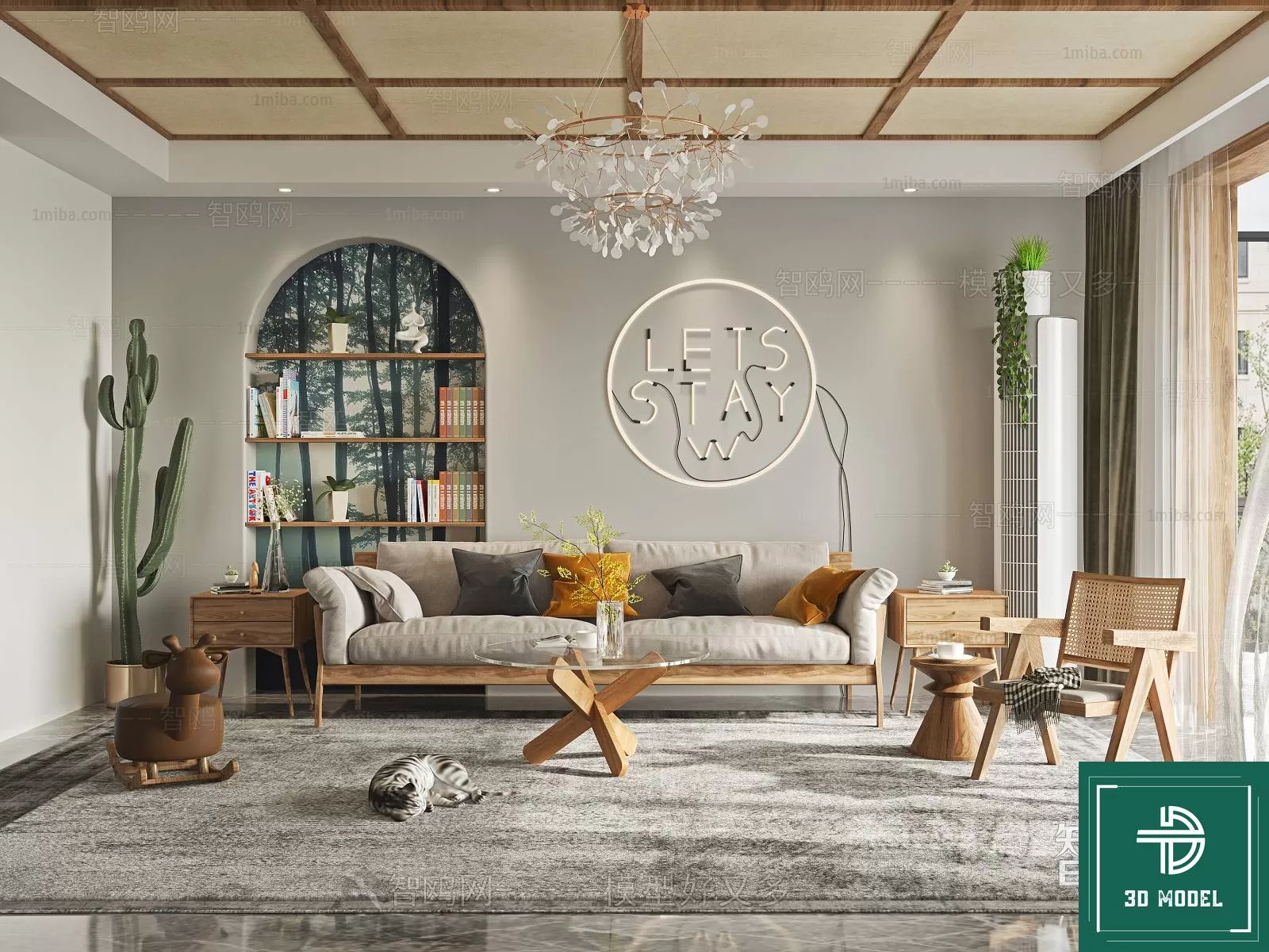 LIVING ROOM 3D SCENES – BLOCKS – 059 – PRO