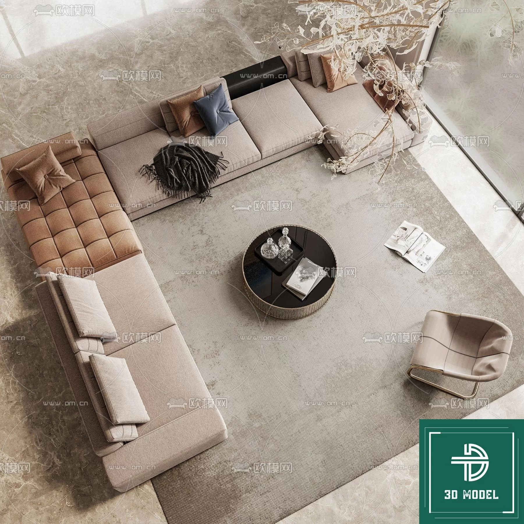 LIVING ROOM 3D SCENES – BLOCKS – 173 – PRO LIVING ROOM 3D SCENES – BLOCKS – 173 – PRO