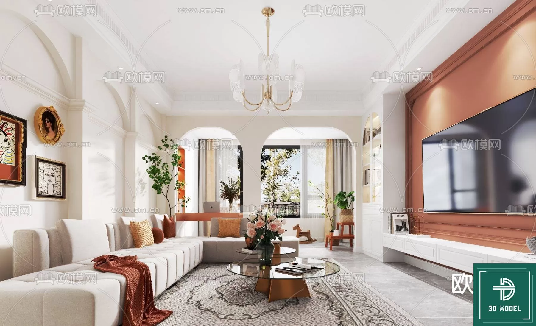 LIVING ROOM 3D SCENES – BLOCKS – 204 – PRO LIVING ROOM 3D SCENES – BLOCKS – 204 – PRO