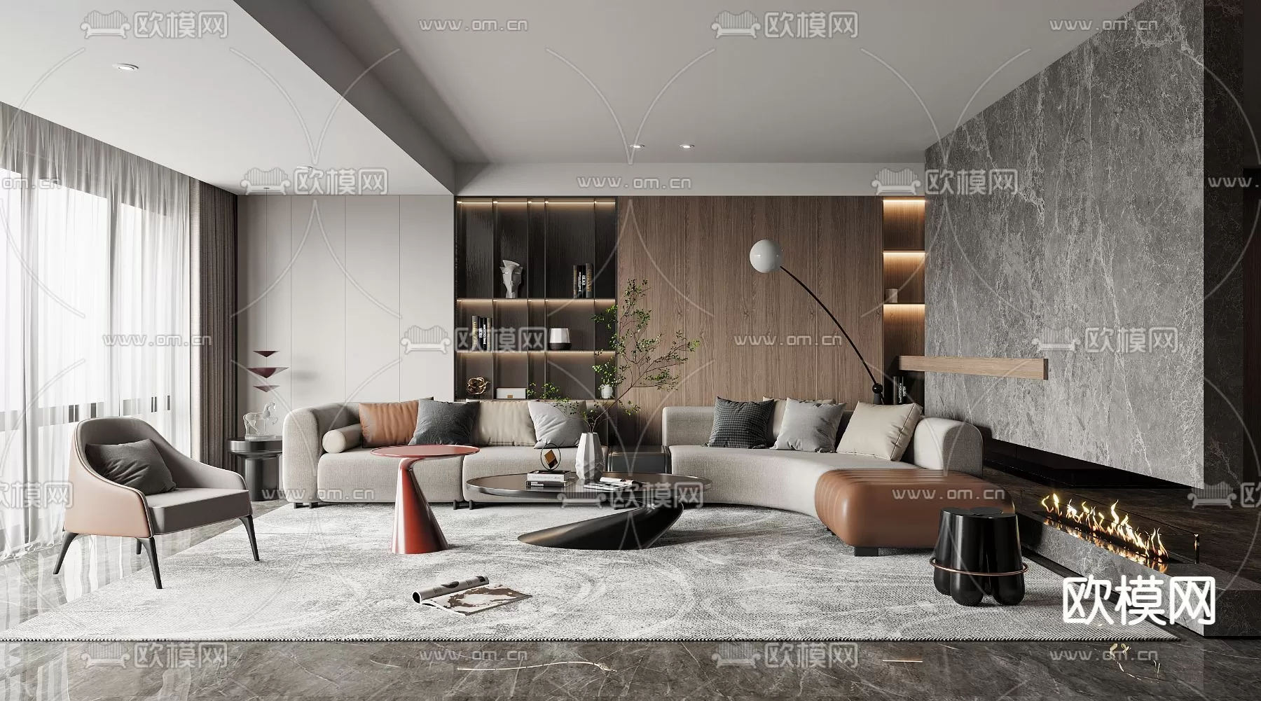 LIVING ROOM 3D SCENES – BLOCKS – 243 – PRO LIVING ROOM 3D SCENES – BLOCKS – 243 – PRO