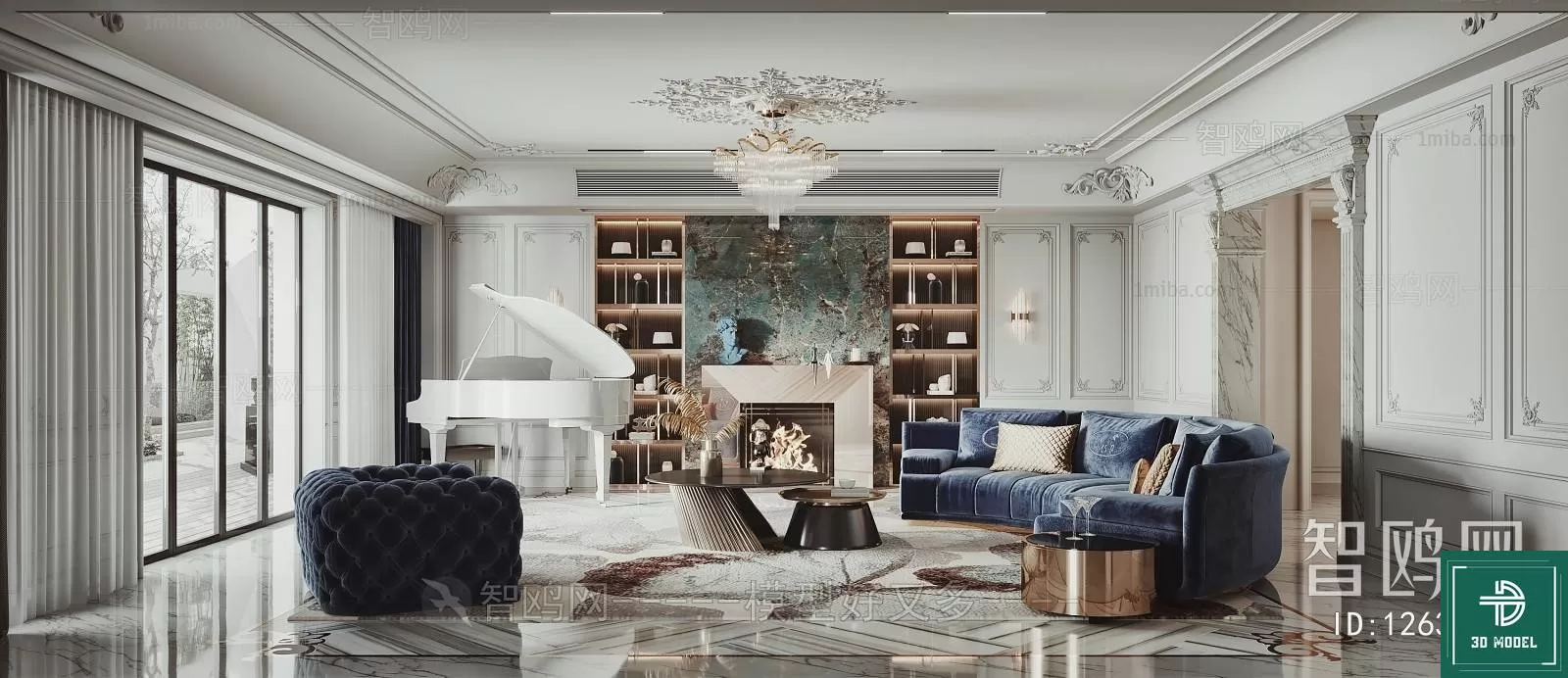 LIVING ROOM 3D SCENES – BLOCKS – 409 – PRO LIVING ROOM 3D SCENES – BLOCKS – 409 – PRO