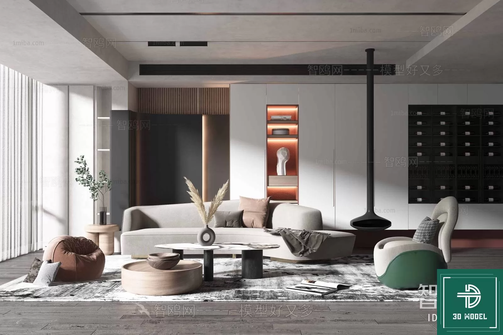 LIVING ROOM 3D SCENES – BLOCKS – 434 – PRO LIVING ROOM 3D SCENES – BLOCKS – 434 – PRO