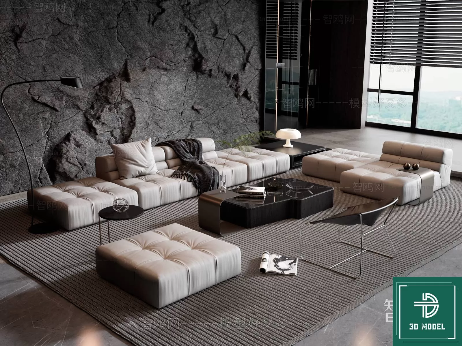 LIVING ROOM 3D SCENES – BLOCKS – 450 – PRO LIVING ROOM 3D SCENES – BLOCKS – 450 – PRO