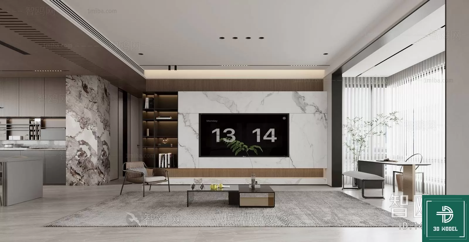LIVING ROOM 3D SCENES – BLOCKS – 520 – PRO LIVING ROOM 3D SCENES – BLOCKS – 520 – PRO