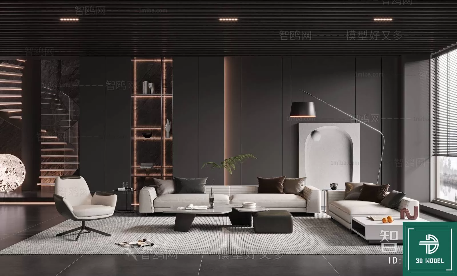 LIVING ROOM 3D SCENES – BLOCKS – 527 – PRO LIVING ROOM 3D SCENES – BLOCKS – 527 – PRO