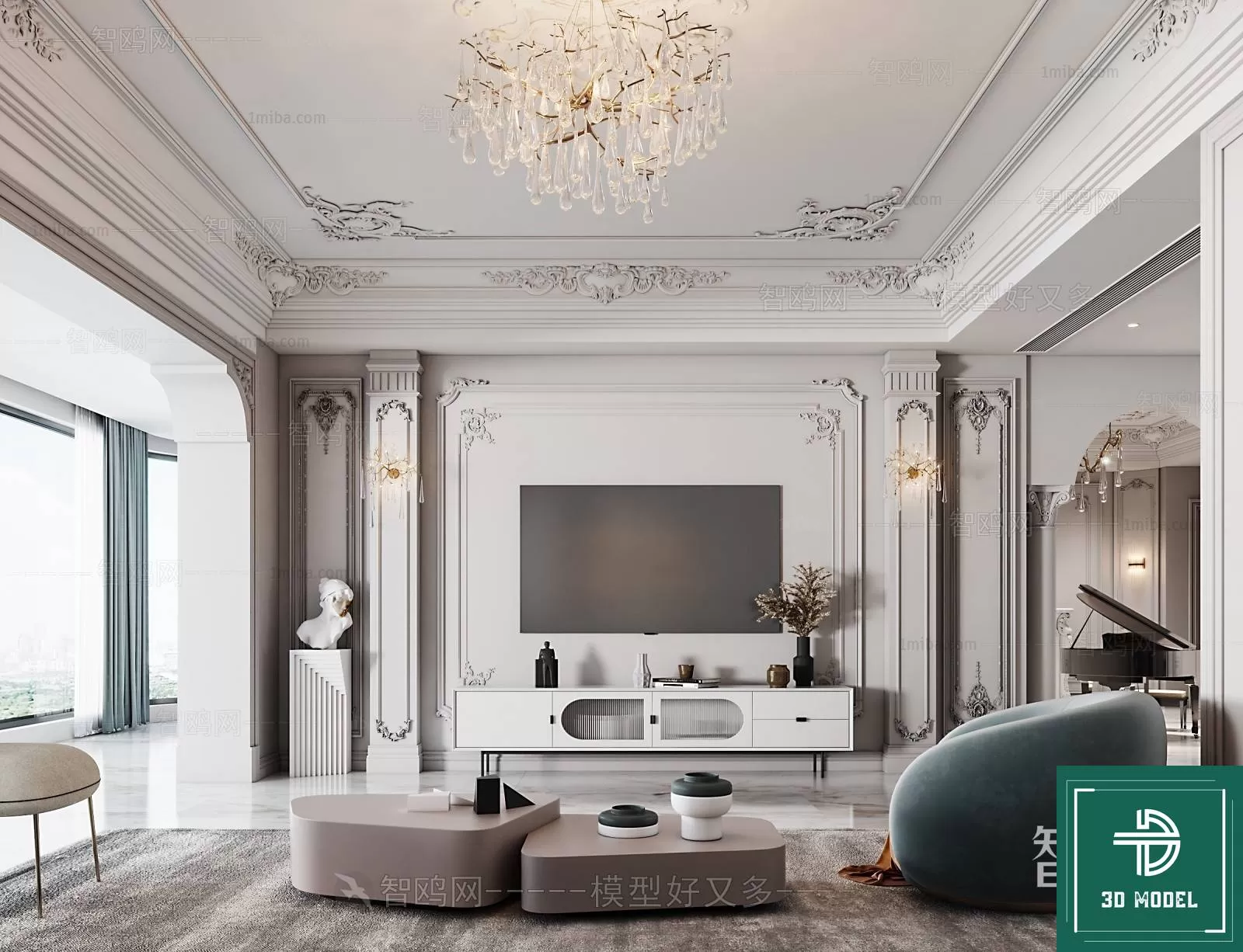 LIVING ROOM 3D SCENES – BLOCKS – 539 – PRO LIVING ROOM 3D SCENES – BLOCKS – 539 – PRO