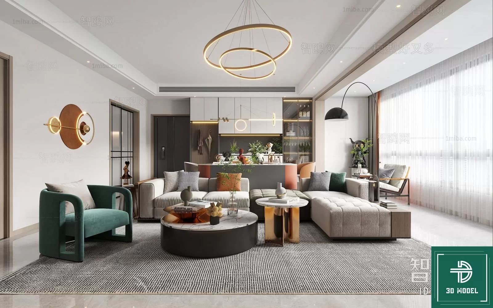 LIVING ROOM 3D SCENES – BLOCKS – 542 – PRO LIVING ROOM 3D SCENES – BLOCKS – 542 – PRO