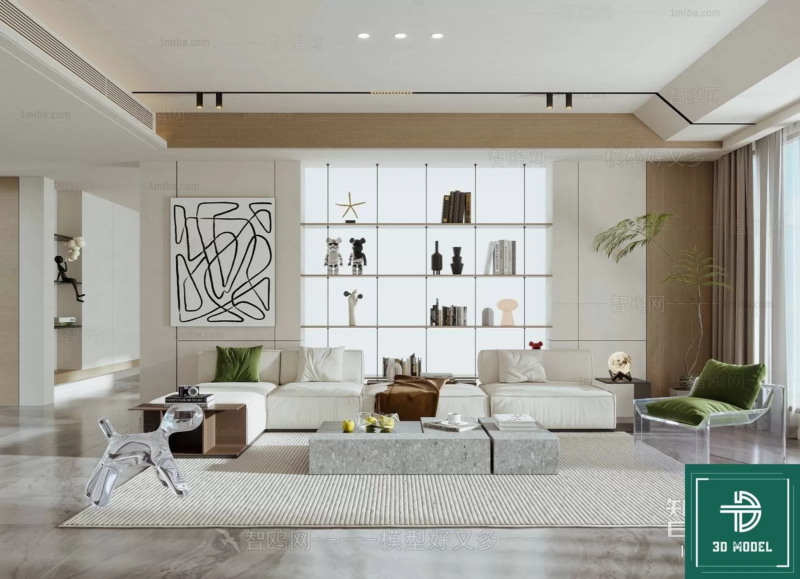 LIVING ROOM 3D SCENES – BLOCKS – 595 – PRO LIVING ROOM 3D SCENES – BLOCKS – 595 – PRO