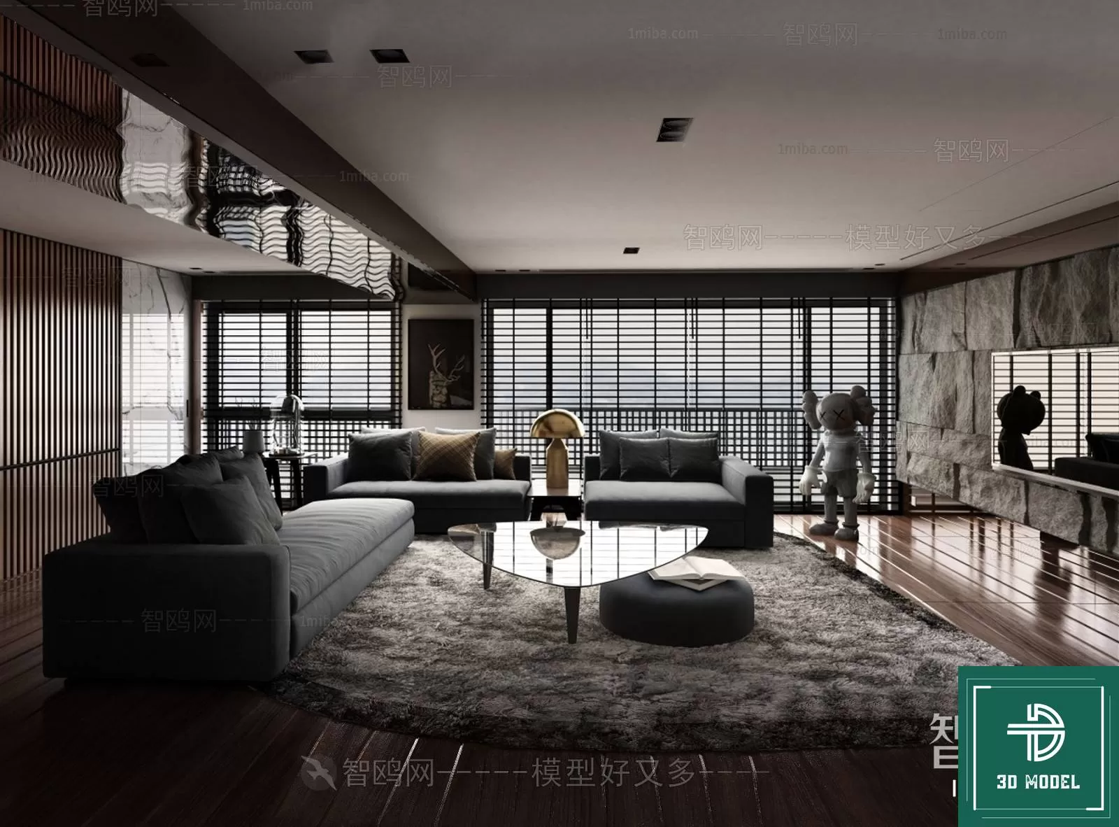 LIVING ROOM 3D SCENES – BLOCKS – 596 – PRO LIVING ROOM 3D SCENES – BLOCKS – 596 – PRO