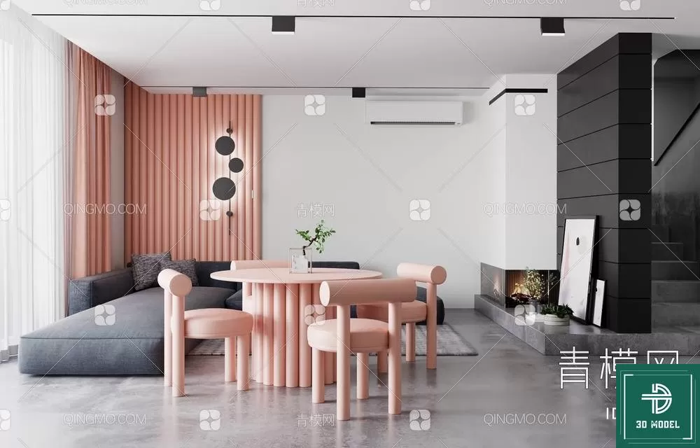 LIVING ROOM 3D SCENES – BLOCKS – 609 – PRO LIVING ROOM 3D SCENES – BLOCKS – 609 – PRO