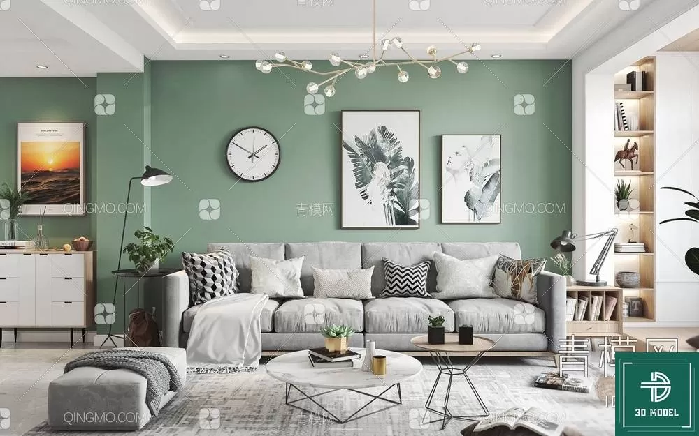 LIVING ROOM 3D SCENES – BLOCKS – 611 – PRO LIVING ROOM 3D SCENES – BLOCKS – 611 – PRO