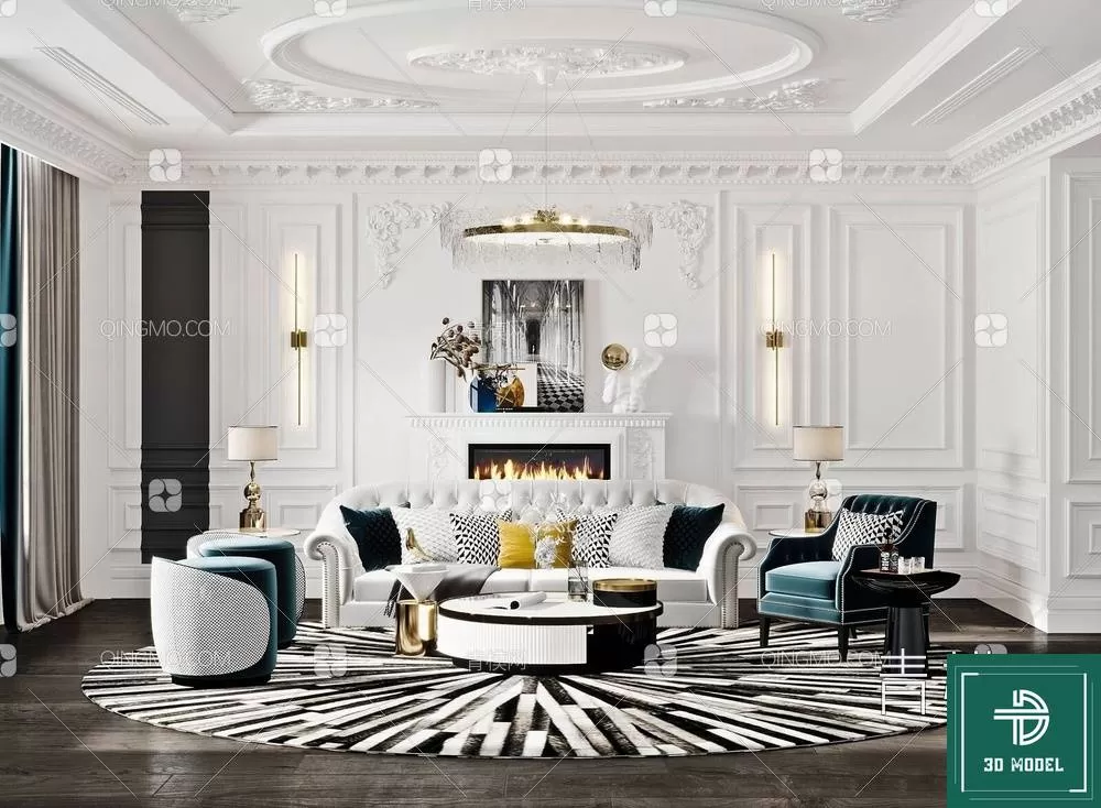 LIVING ROOM 3D SCENES – BLOCKS – 614 – PRO LIVING ROOM 3D SCENES – BLOCKS – 614 – PRO