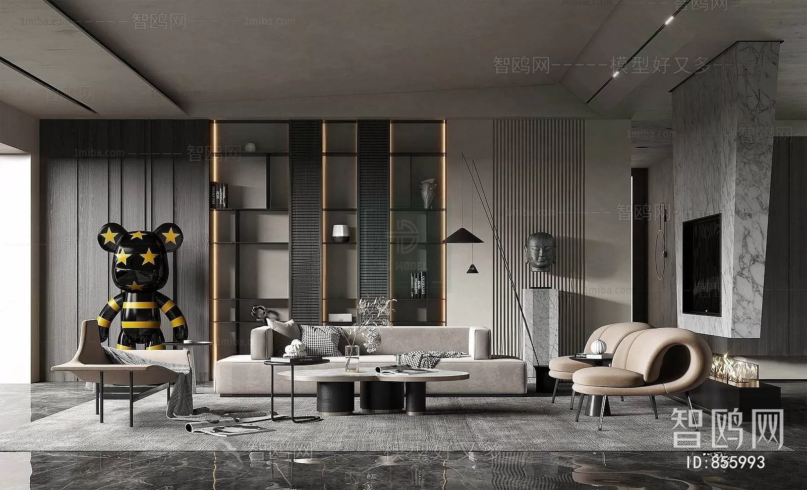 LIVING ROOM 3D SCENES – BLOCKS – 683 – PRO LIVING ROOM 3D SCENES – BLOCKS – 683 – PRO