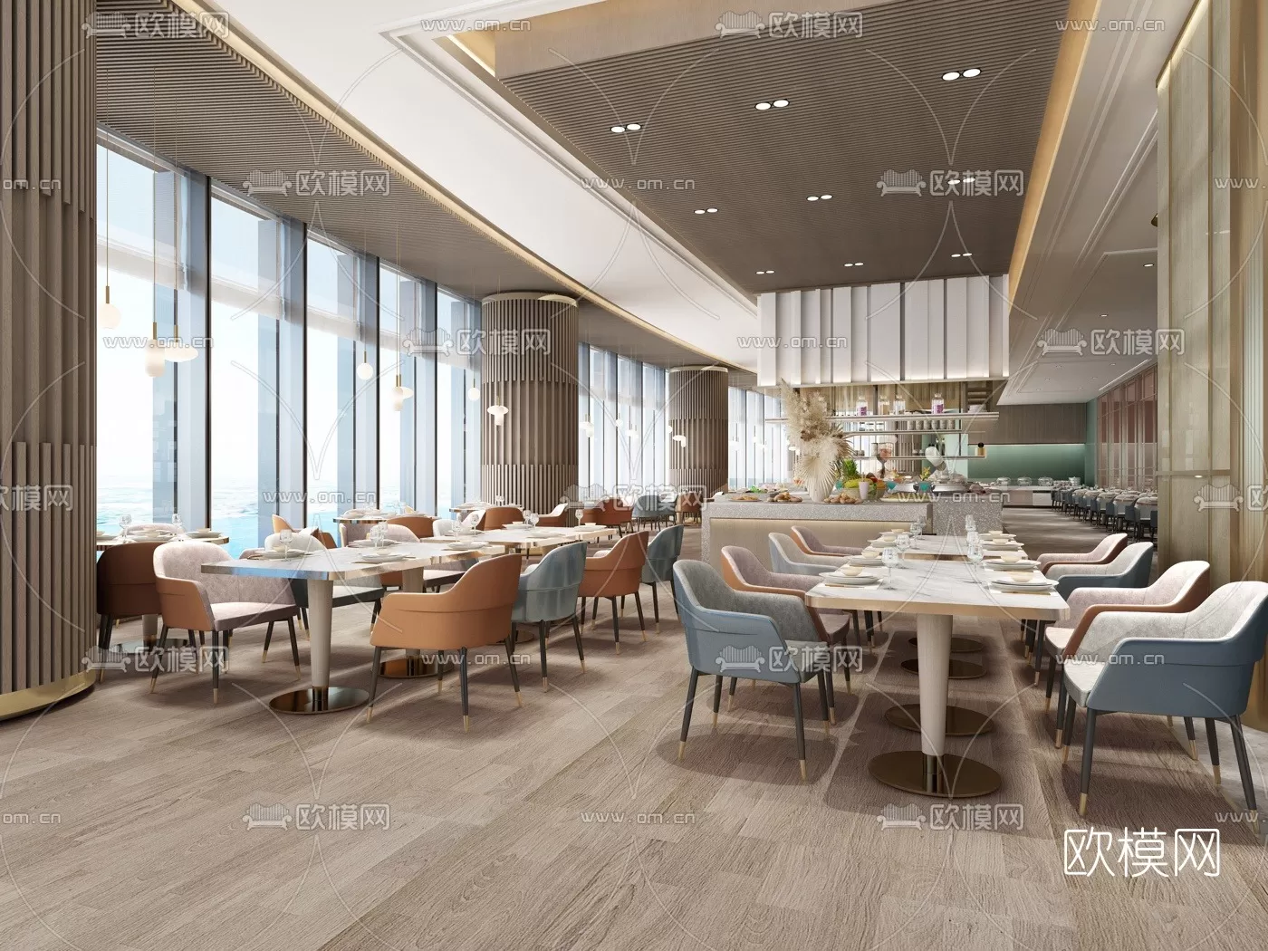 RESTAURANT – 3D SCENES – BLOCKS – 3D MODELS – 003 – PRO