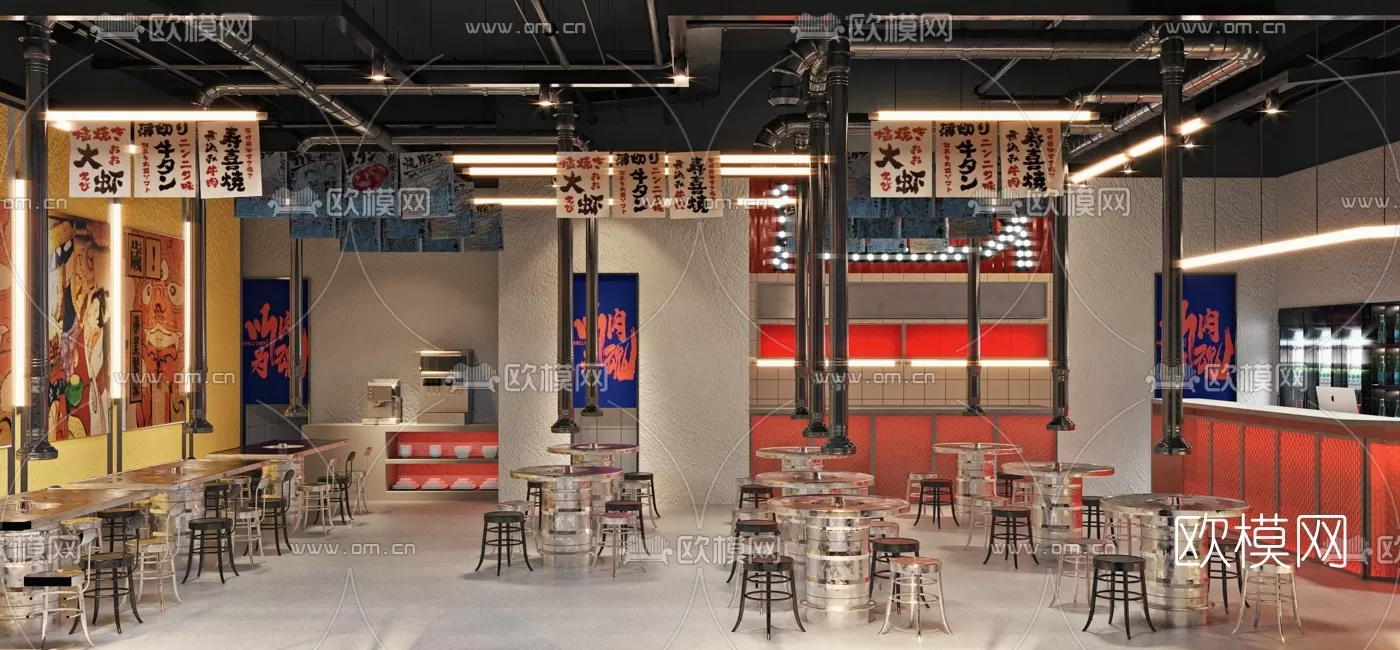 RESTAURANT – 3D SCENES – BLOCKS – 3D MODELS – 007 – PRO