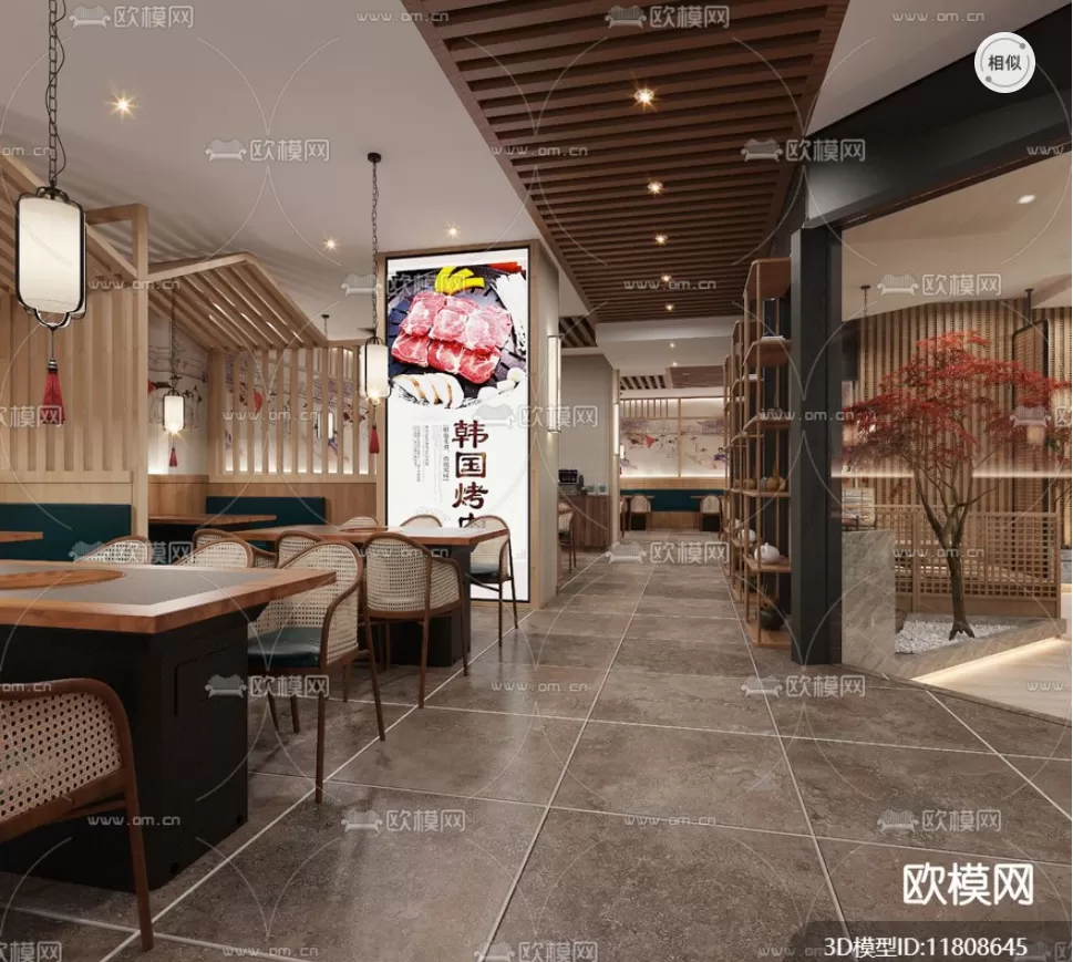 RESTAURANT – 3D SCENES – BLOCKS – 3D MODELS – 044 – PRO