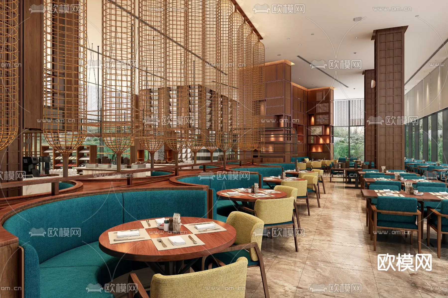 RESTAURANT – 3D SCENES – BLOCKS – 3D MODELS – 053 – PRO