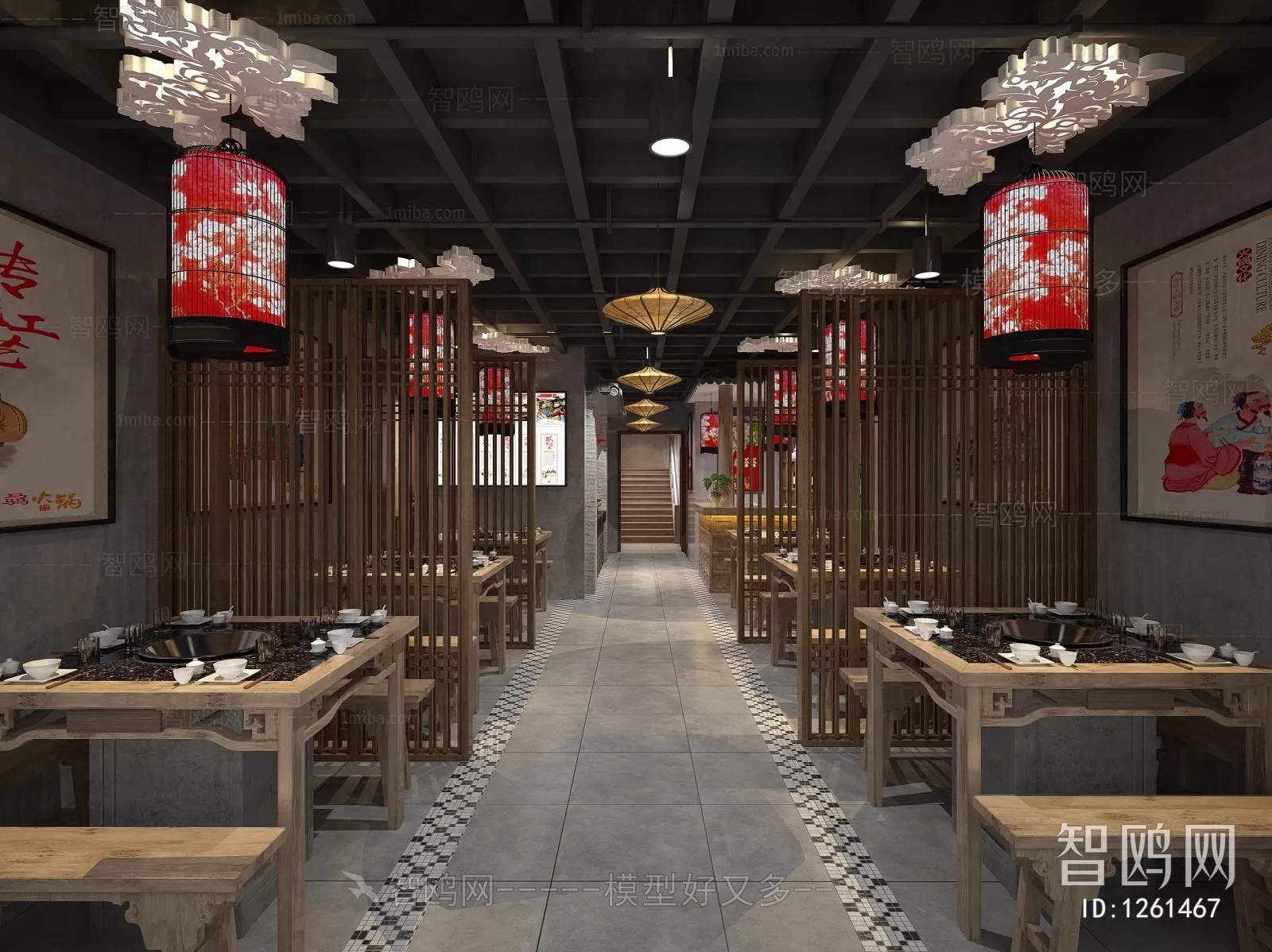 RESTAURANT – 3D SCENES – BLOCKS – 3D MODELS – 055 – PRO