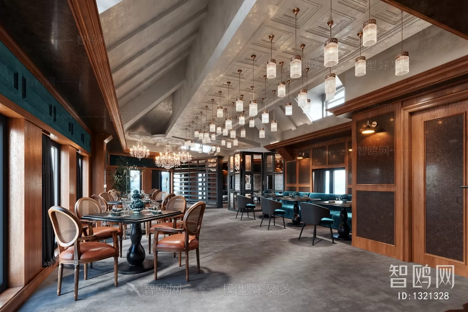 RESTAURANT – 3D SCENES – BLOCKS – 3D MODELS – 059 – PRO