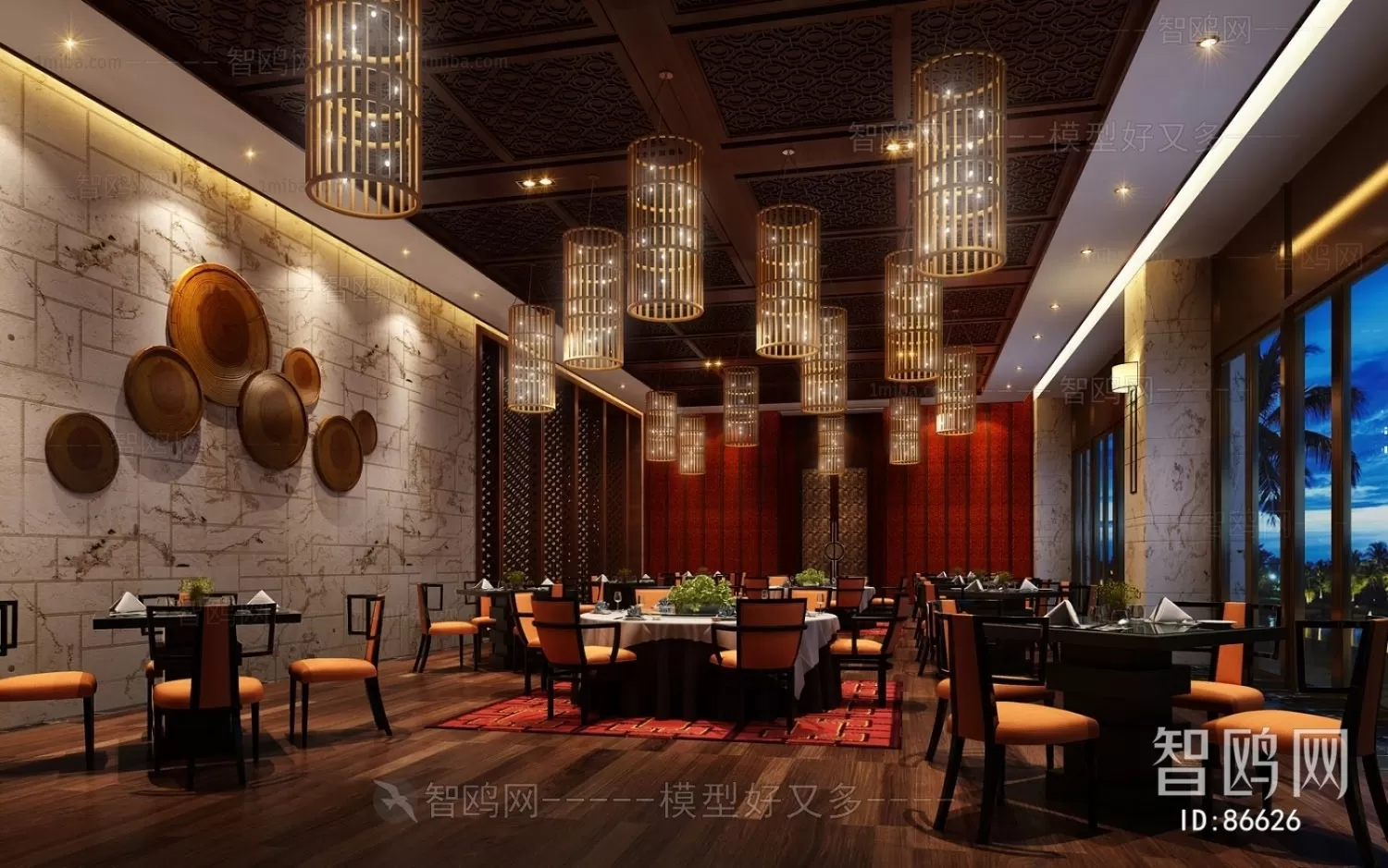 RESTAURANT – 3D SCENES – BLOCKS – 3D MODELS – 089 – PRO