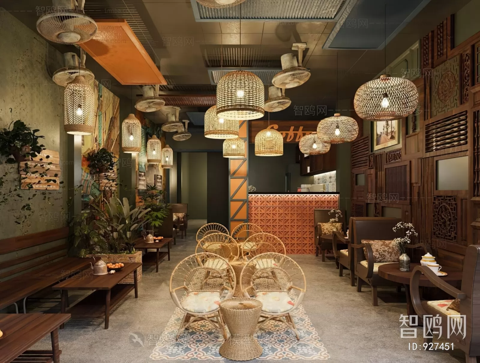 RESTAURANT – 3D SCENES – BLOCKS – 3D MODELS – 091 – PRO